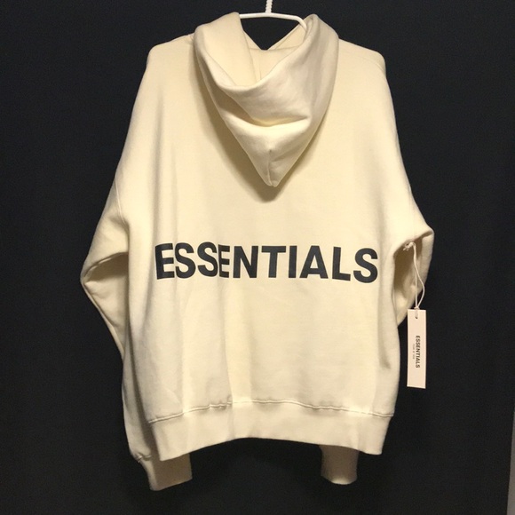fog essentials cream hoodie